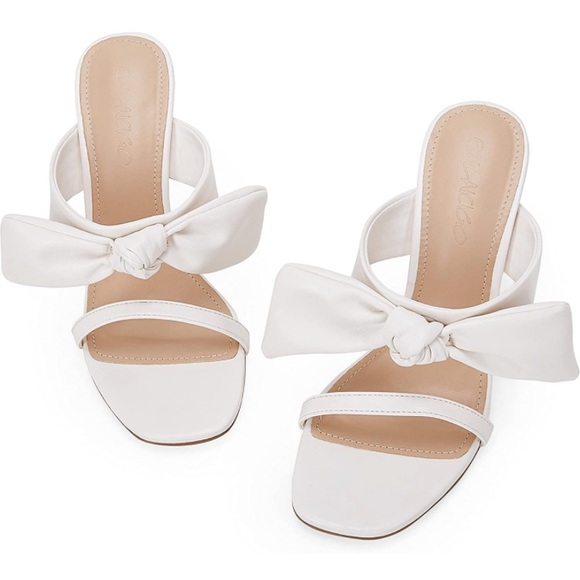 🤍NEW🤍Laicigo high heel strappy sandals with bow size 6.5 - Picture 7 of 10